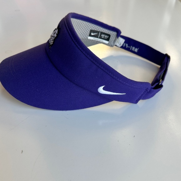 TCU Horned Frogs Nike Just Do-It Sun Visor Purple school logo one size fits most - Picture 6 of 11